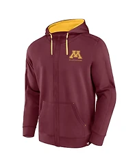 Men's Fanatics Maroon Minnesota Golden Gophers Power Index Full-Zip Hoodie