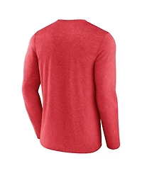 Men's Fanatics Heather Red Chicago Bulls Three-Point Play T-shirt