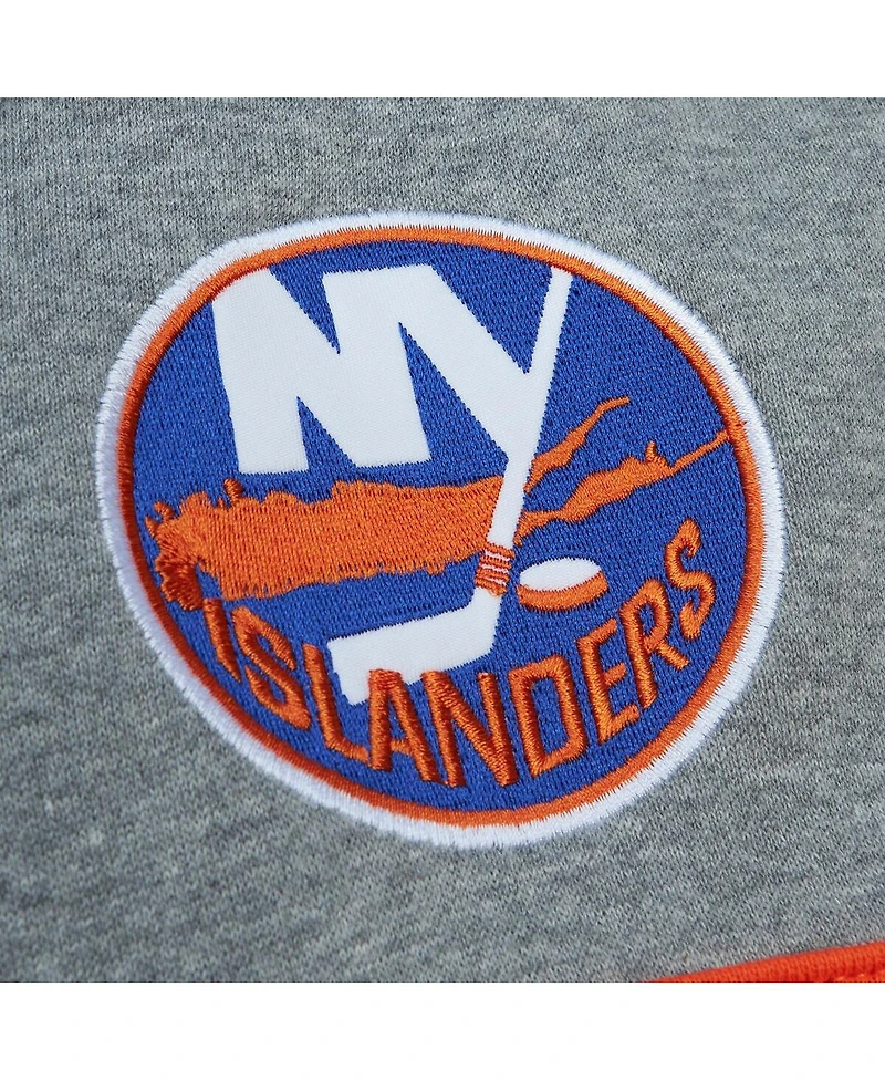 Men's Mitchell & Ness Royal, Gray New York Islanders Head Coach Pullover Hoodie