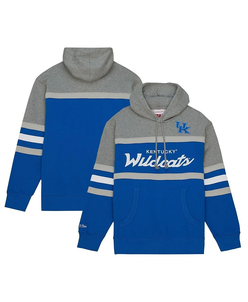 Men's Mitchell & Ness Royal Kentucky Wildcats Head Coach Pullover Hoodie