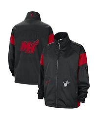 Women's Nike Black/Red Miami Heat 2023/24 City Edition Courtside Swoosh Fly Full-Zip Jacket