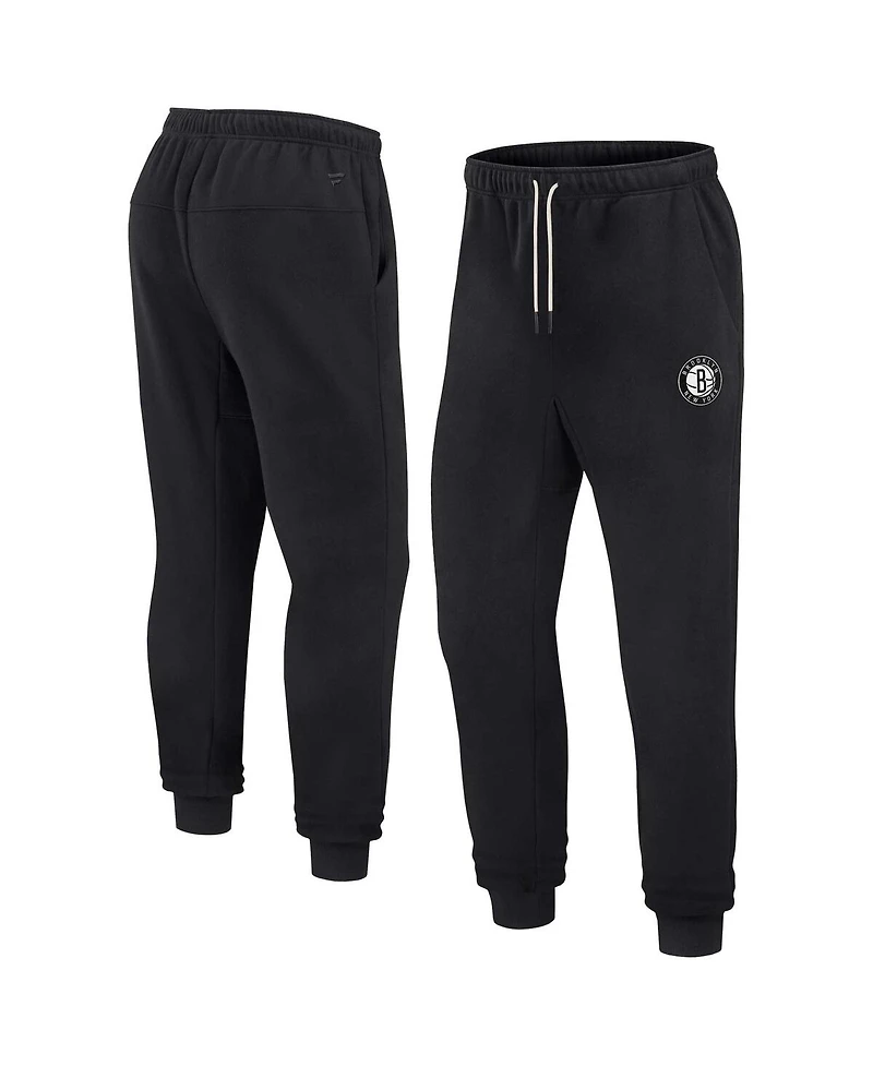 Men's and Women's Fanatics Signature Black Brooklyn Nets Super Soft Fleece Jogger