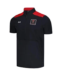 Men's Under Armour Black Texas Tech Red Raiders Motivate Half-Zip Jacket