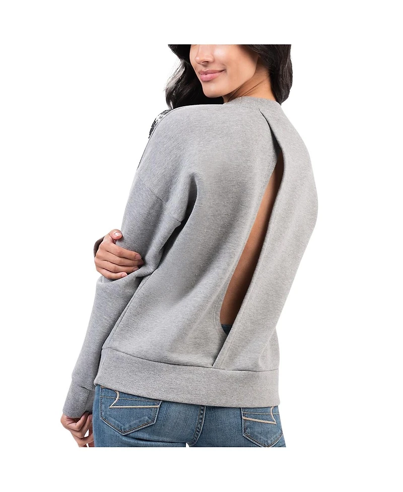 Women's G-iii 4Her by Carl Banks Gray Vegas Golden Knights Penalty Box Pullover Sweatshirt