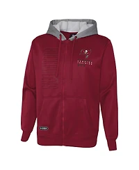 Men's Red Tampa Bay Buccaneers Combine Authentic Field Play Full-Zip Hoodie Sweatshirt