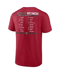 Men's Fanatics Red, White Tampa Bay Buccaneers Two-Pack 2023 Schedule T-shirt Combo Set