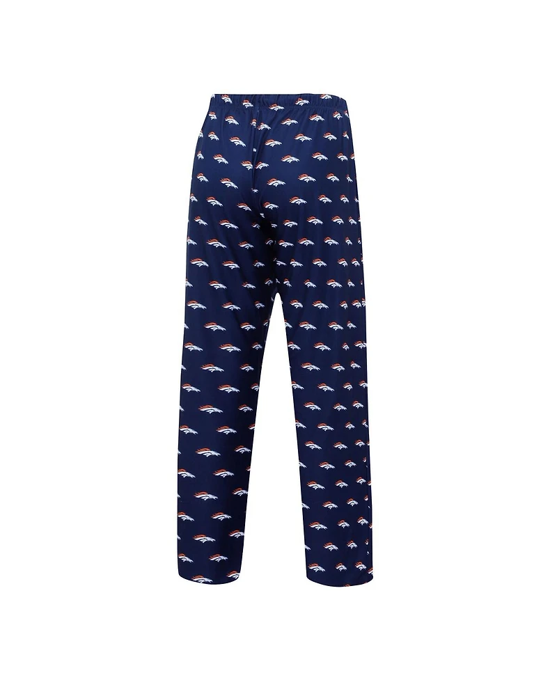 Women's Concepts Sport Navy Denver Broncos Gauge Allover Print Sleep Pants