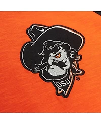 Men's Mitchell & Ness Orange Oklahoma State Cowboys Legendary Slub Raglan Long Sleeve T-shirt