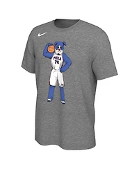Men's and Women's Nike Heather Charcoal Philadelphia 76ers Team Mascot T-shirt