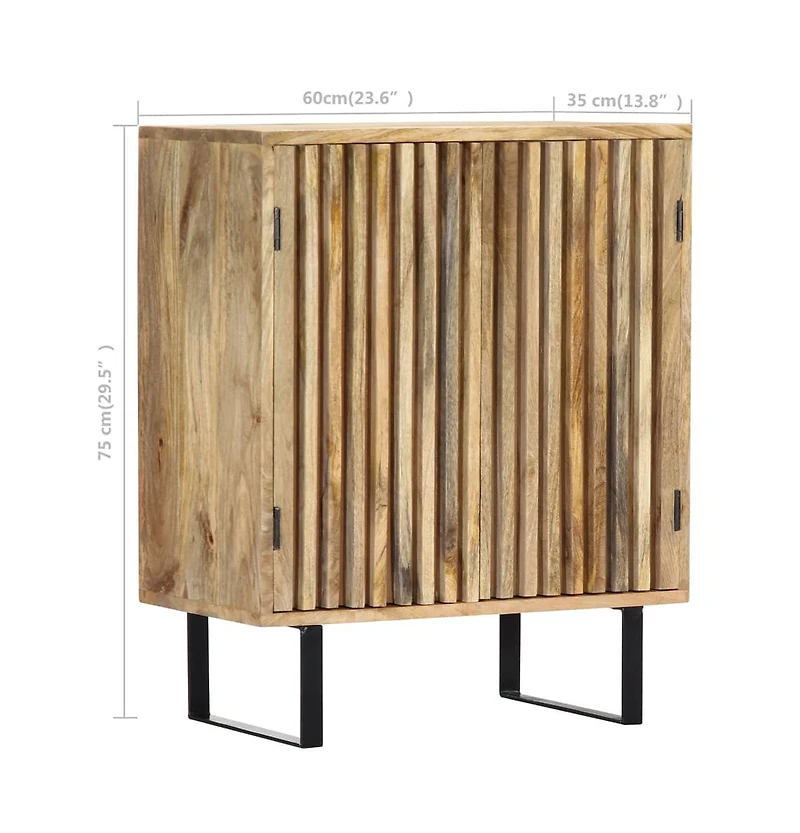 Sideboard 23.6"x13.8"x29.5" Solid Mango Wood