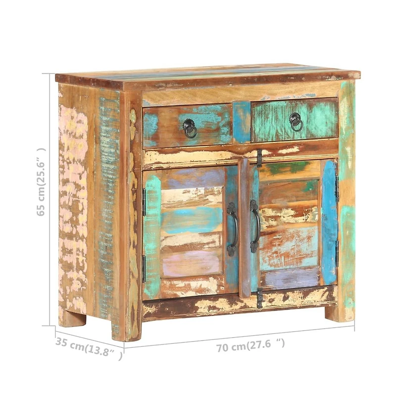 Sideboard 27.6"x13.8"x25.6" Solid Reclaimed Wood
