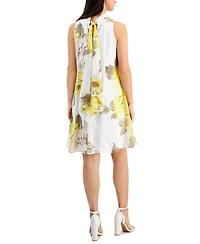 Robbie Bee Women's Mock-Neck Sleeveless A-Line Dress