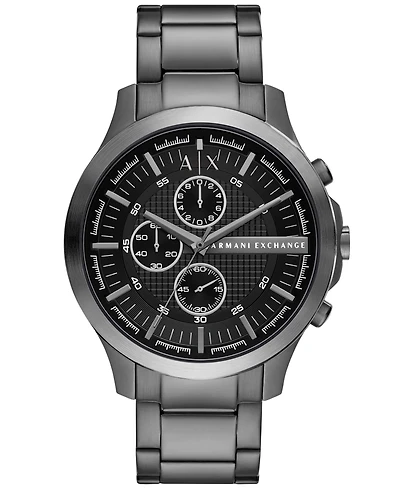 A|X Armani Exchange Men's Chronograph Gunmetal Stainless Steel Watch 46mm