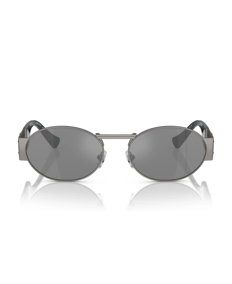 Versace Unisex Metal Oval Sunglasses, VE2264