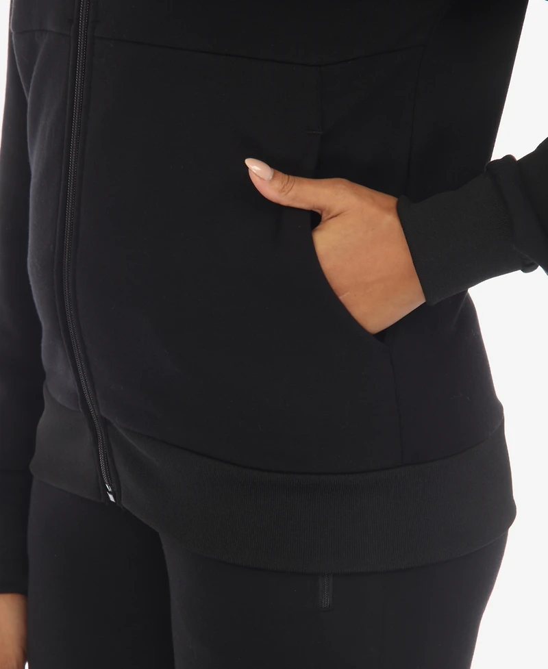 White Mark Women's Fleece Lined 2-Pc. Tracksuit Set