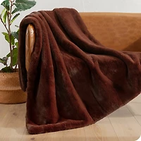 Bare Home Faux Fur Throw Blanket