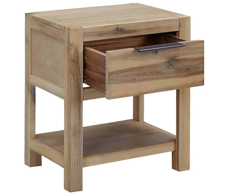 Nightstand with Drawer 15.7"x11.8"x18.9" Solid Acacia Wood