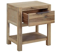 Nightstand with Drawer 15.7"x11.8"x18.9" Solid Acacia Wood