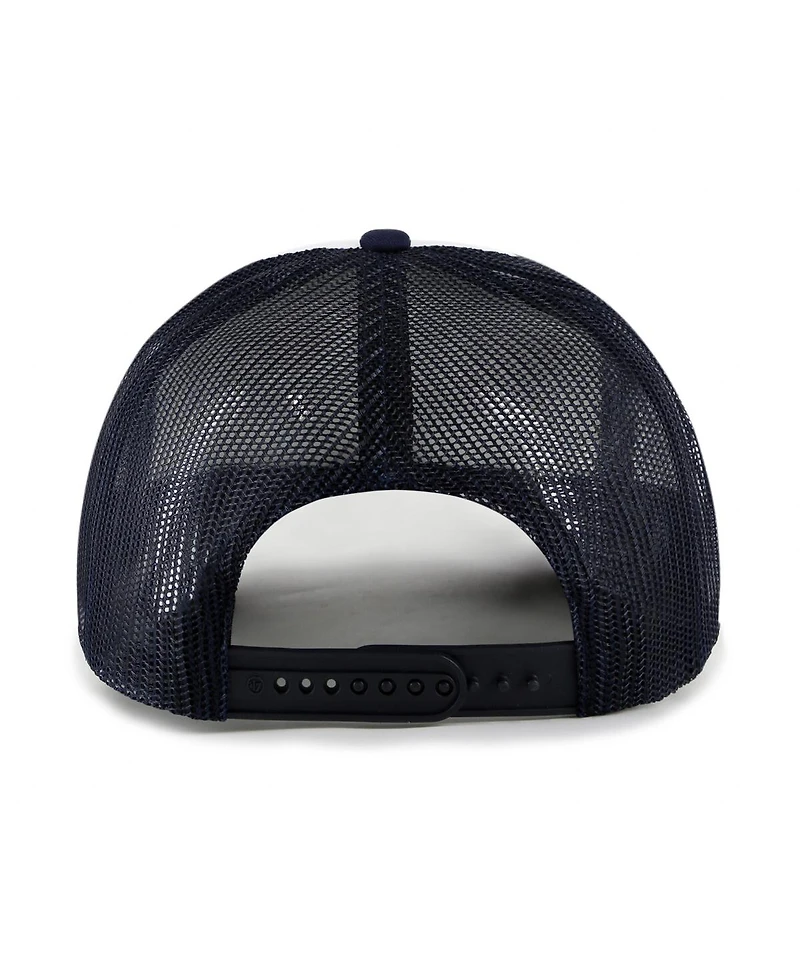 Men's '47 Brand White, Navy Michigan Wolverines Article Foam Front Trucker Hat