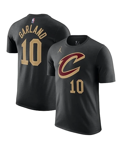 Men's Jordan Darius Garland Black Cleveland Cavaliers 2022/23 Statement Edition Name and Number T-shirt