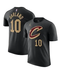 Men's Jordan Darius Garland Black Cleveland Cavaliers 2022/23 Statement Edition Name and Number T-shirt