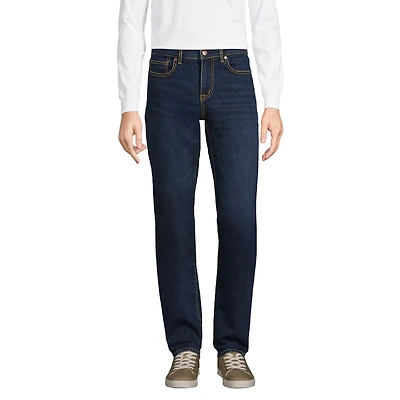 Lands' End Men's Recover 5 Pocket Traditional Fit Denim Jeans