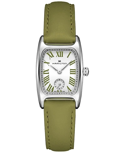 Hamilton Women's Swiss American Classic Small Second Leather Strap Watch 24x27mm