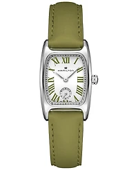 Hamilton Women's Swiss American Classic Small Second Green Leather Strap Watch 24x27mm