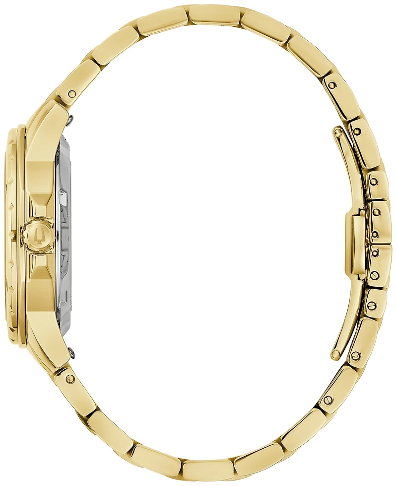 Bulova Women's Automatic Marine Star Diamond Accent Gold-Tone Stainless Steel Bracelet Watch 35mm