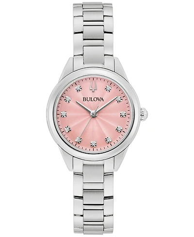Bulova Women's Sutton Diamond Accent Stainless Steel Bracelet Watch 28mm