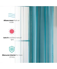 Hlc.me 2 Pack Sheer Voile Window Curtain Panels