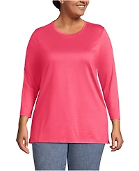 Lands' End Women's Plus 3/4 Sleeve Cotton Supima Tunic