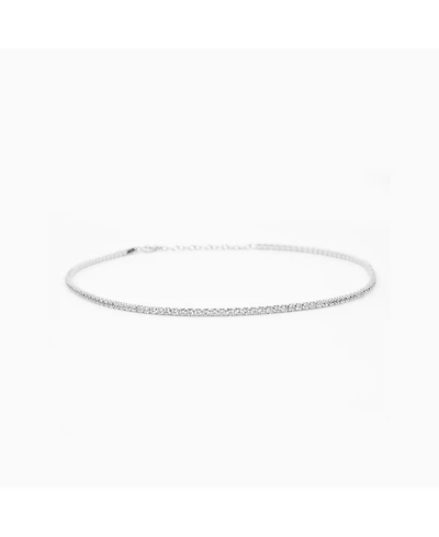 Sterling Silver 18k Gold Plated Cherie Tennis Necklace, Elegant
