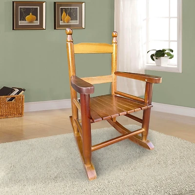 Streamdale Kids Rocking Oak Chair for Indoor/Outdoor Use