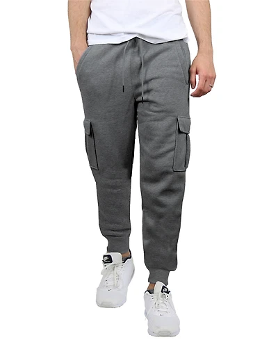 Blue Ice Men's Heavyweight Fleece-Lined Cargo Jogger Sweatpants