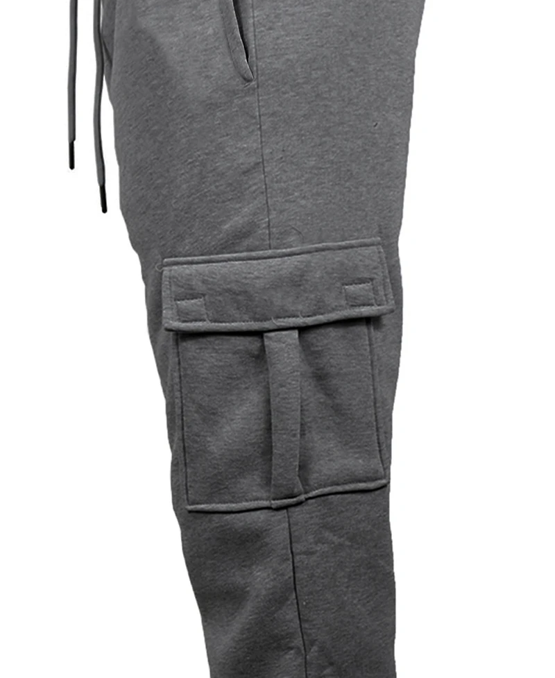 Blue Ice Men's Heavyweight Fleece-Lined Cargo Jogger Sweatpants