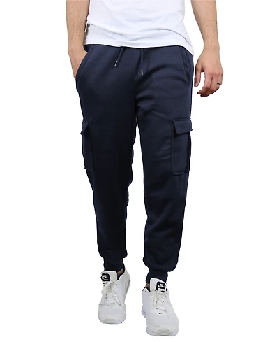Blue Ice Men's Heavyweight Fleece-Lined Cargo Jogger Sweatpants