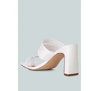 Follow Me Mid Block Heel Sandals