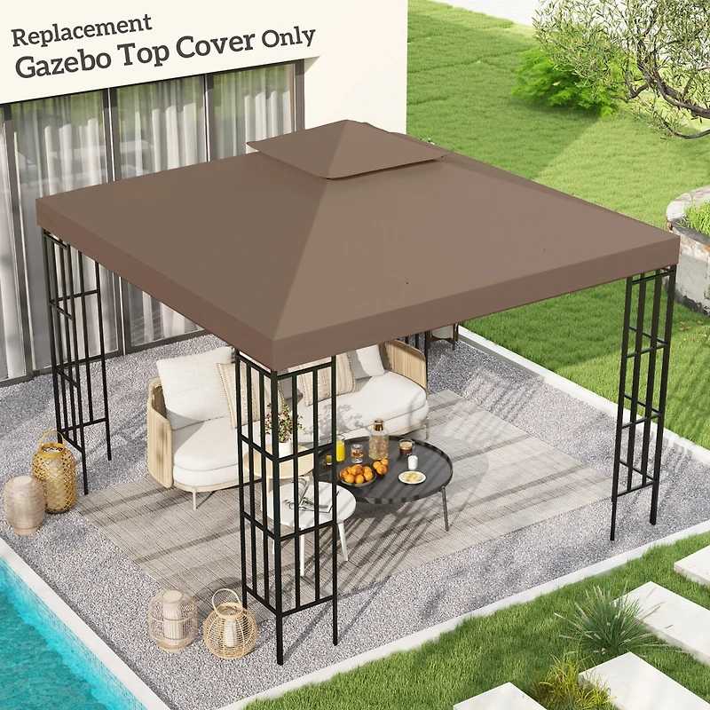 Outsunny Gazebo Replacement Canopy for 01 -0153, 10' x 10