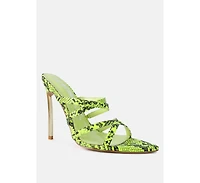 Womens Nightclub Ready Strappy Stiletto Heel Sandals