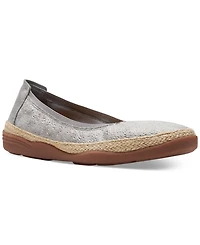 Clarks Women's Elaina Rae Textured Jute-Trim Flats