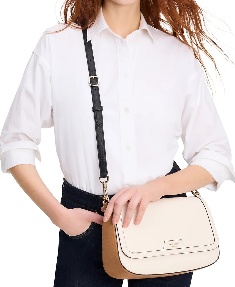 Kate Spade New York Hudson Small Pebbled Leather Flap Shoulder Bag