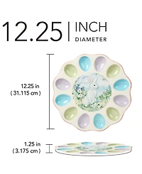 Certified International Easter Morning Deviled Egg Plate
