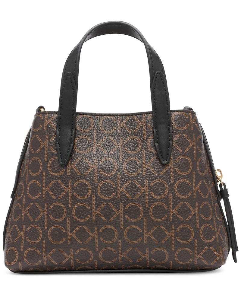 Calvin Klein Millie Signature Triple Compartment Crossbody with Zippered Coin Pouch