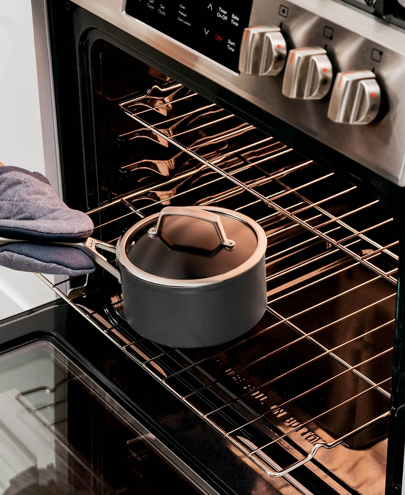 Ninja NeverStick Premium Hard-Anodized 3.5 Quart Saucepan with Glass Lid