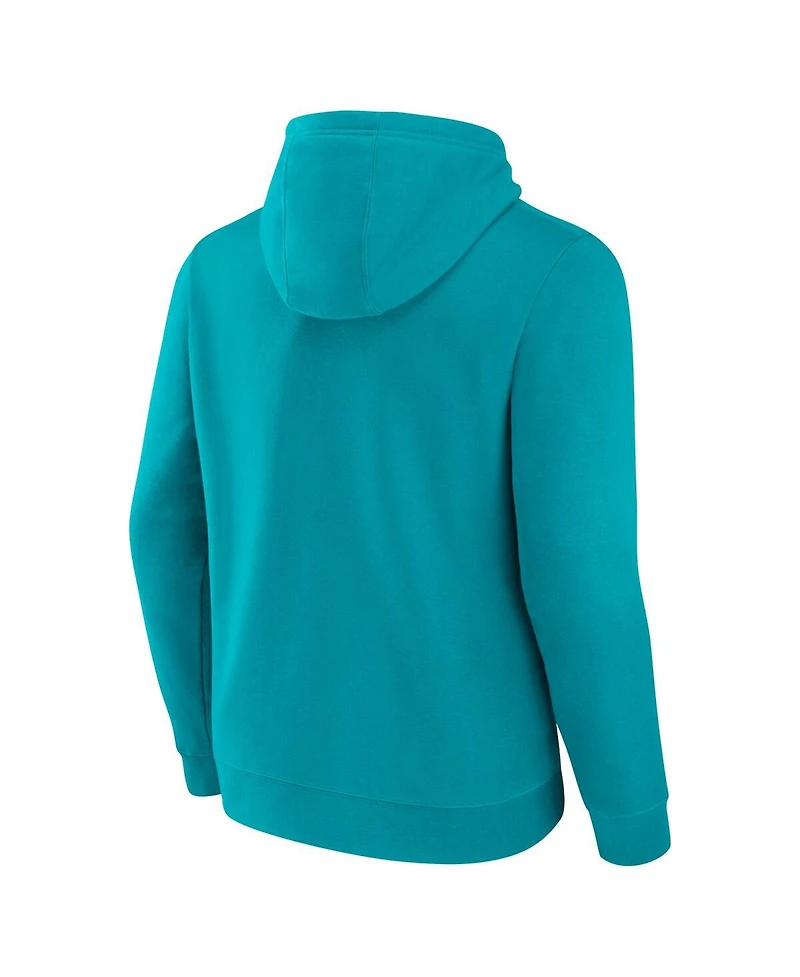 Men's Fanatics Teal Charlotte Hornets Primary Logo Pullover Hoodie