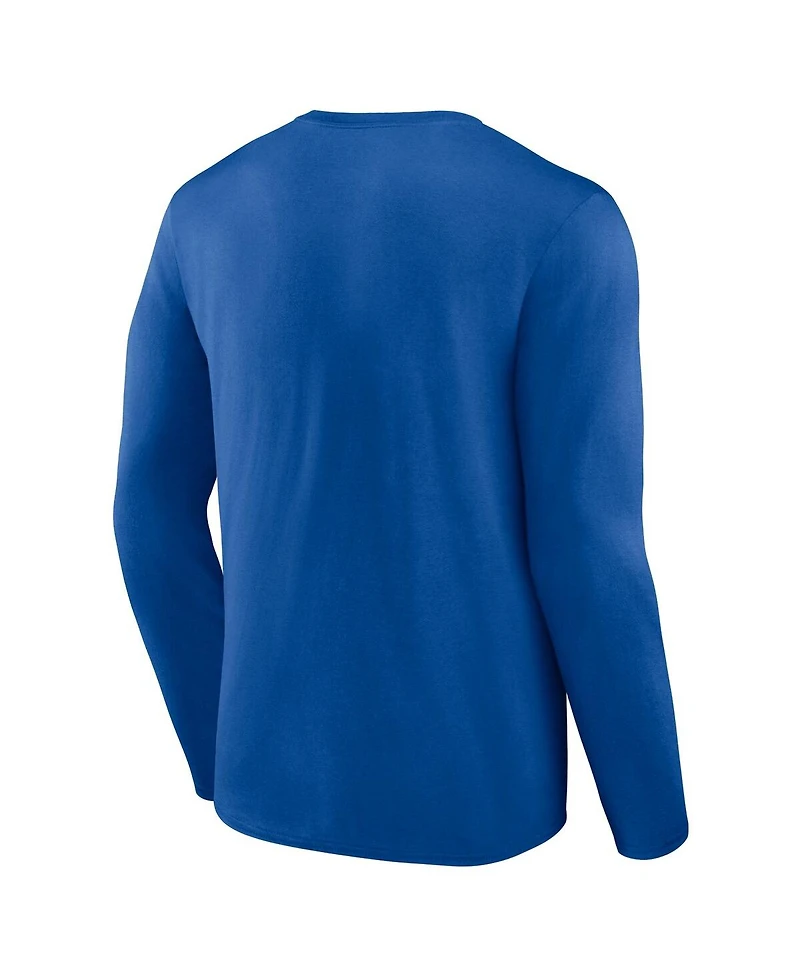 Men's Fanatics Royal New York Giants Big and Tall Wordmark Long Sleeve T-shirt