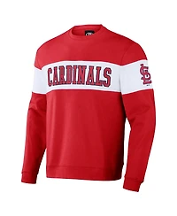 Men's Darius Rucker Collection by Fanatics Red St. Louis Cardinals Stripe Pullover Sweatshirt
