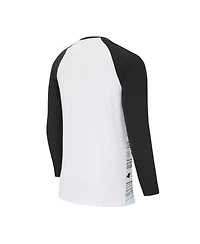 Men's Concepts Sport White, Black Carolina Panthers Tinsel Raglan Long Sleeve T-shirt and Pants Sleep Set