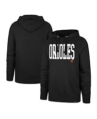 Men's '47 Brand Black Baltimore Orioles Dime Headline Pullover Hoodie
